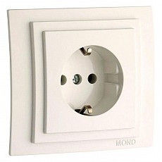 Розетка с заземлением mono electric larissa 103-010121-117